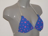 Sapph Beach Noordwijk blauw/print voorgevormde bikinitop