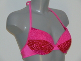 Sapph Beach Bonaire roze/rood voorgevormde bikinitop