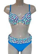 Nickey Nobel Retro blauw/print bikini set