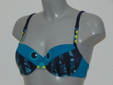 Marlies Dekkers Badmode Lagerthas Eyes blauw/print voorgevormde bikinitop