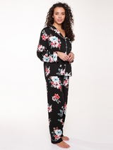 LingaDore Night Blossom zwart/print pyjama