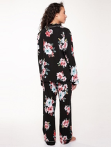 LingaDore Night Blossom zwart/print pyjama