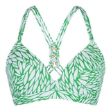 LingaDore Beach Grain grass groen/wit voorgevormde bikinitop
