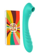 PureVibe Vibrating Air-Pulse Massager groen clitoris vibrator