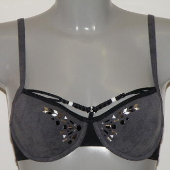 Marlies Dekkers Badmode Beads Grijs/Zwart Soft-Cup Bikinitop