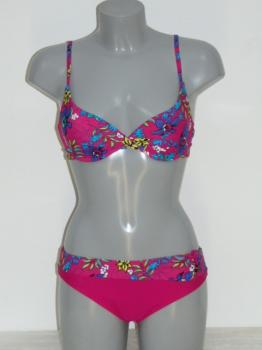 Nickey Nobel Hibiscus Roze/Print Bikini Set
