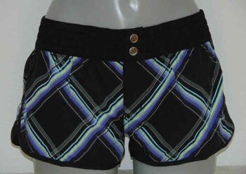 Shiwi Plaid Zwart/Paars Beach Short
