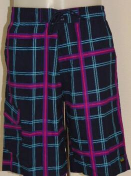 Shiwi Heren Plaid Marine Blauw Zwemshort