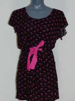 Shiwi Flamingo Zwart/Roze Jurk