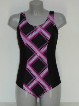 Shiwi Plaid Zwart/Roze Badpak