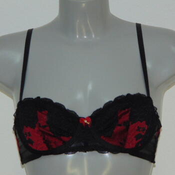 Sapph Alexandra Rood/Zwart Push Up bh