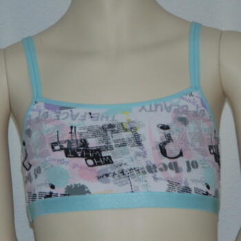 Boobs & Bloomers Tekst Blauw Spaghetti Top