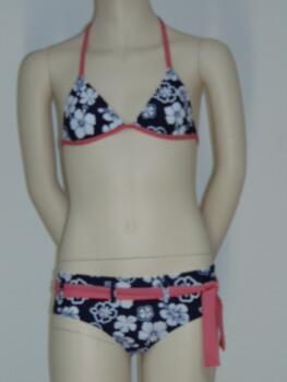 Boobs & Bloomers Lotus Marine Blauw/Wit Bikini Set