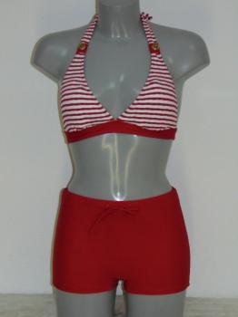 Nickey Nobel Captains Stripe Rood/Wit Bikini Set