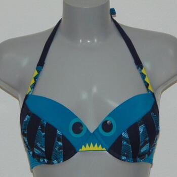 Marlies Dekkers Badmode Lagerthas Eyes Blauw/Print Push Up Bikinitop