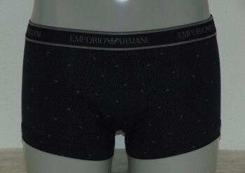 Armani Heren Trunk Marine Blauw/Print Boxershort