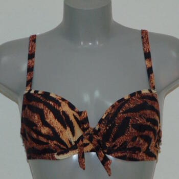 Missya Iris Bruin/Print Voorgevormde Bikinitop