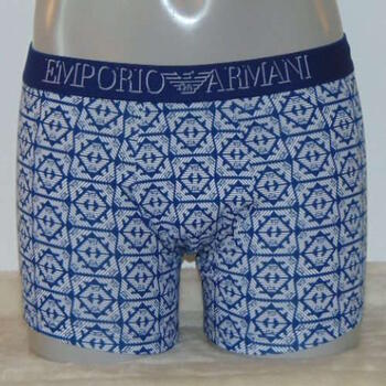 Armani Heren Logo Blauw/Wit Boxershort