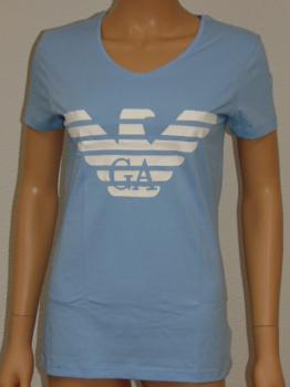 Armani Dames Logo Baby Blauw Shirt