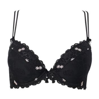 Louisa Bracq Marie-Antoinette Zwart Push Up bh