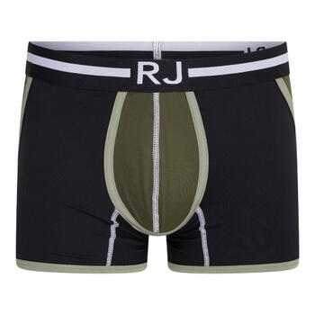RJ Bodywear Men Pure Color  Zwart/Groen Sport Boxer