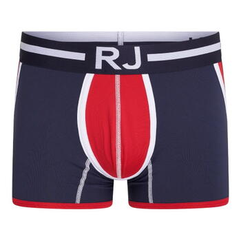 RJ Bodywear Men Pure Color  Marine Blauw/Rood Sport Boxer