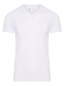 RJ Bodywear Men Pure Color  Wit Shirt