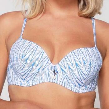 LingaDore Beach Shade Of Blue Wit/Blauw Voorgevormde Bikinitop