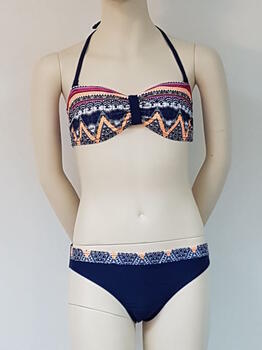 Nickey Nobel Jennifer Marine Blauw/Print Bikini Set