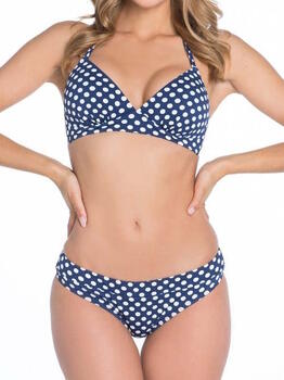 Bomain Structure Dot Blauw/Wit Bikini Set