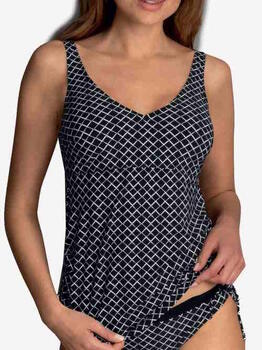 Rosa Faia Badmode Malaika Zwart/Wit Tankini Top