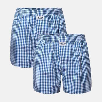 Zaccini Woven Blauw/Wit Wijde Boxershort