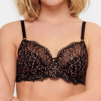 LingaDore In love with embroidery Zwart/Koper Niet voorgevormde bh