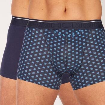 HOM Dominique Marine Blauw/Print Boxershort