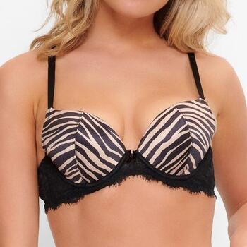 LingaDore Striped Zebra Zwart/Print Push Up bh