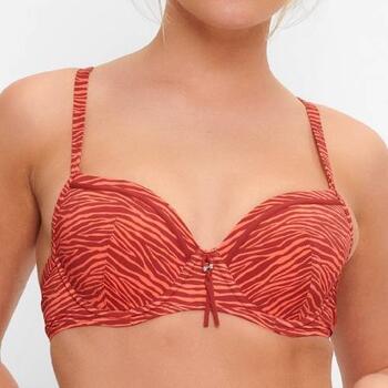 LingaDore Beach Bright Zebra Animal print Voorgevormde Bikinitop