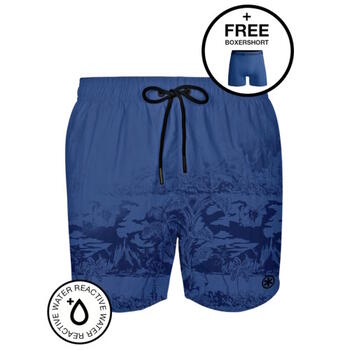 Muchachomalo Water React Blauw/Print Zwemshort