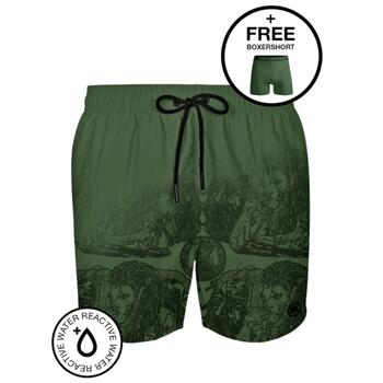 Muchachomalo Water React Groen/Print Zwemshort