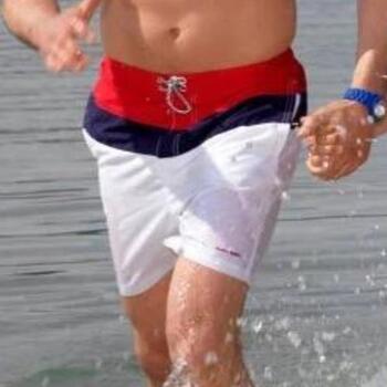 Nickey Nobel Mats Wit/Blauw Zwemshort