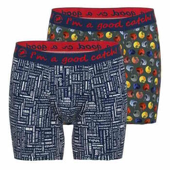 A Fish Named Fred Wintersport  Marine Blauw/Print Boxershort