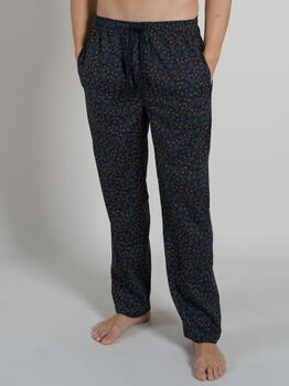 Tom Tailor Leafs Marine Blauw/Print Pyjamabroek