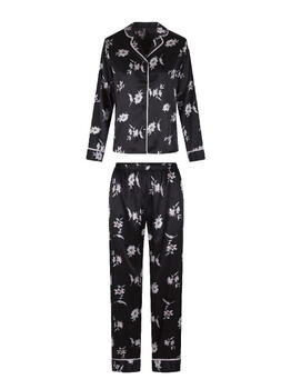 LingaDore Night SATIN Zwart/Print Pyjama