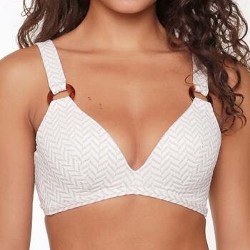 LingaDore Beach Fishbone Ivoor/Print Voorgevormde Bikinitop