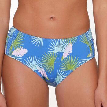 LingaDore Beach Palm Leaf Blauw/Print Bikini Broekje