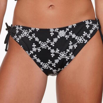 LingaDore Beach flowers All Over Zwart/Wit Bikini Broekje