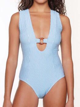 LingaDore Beach Blue Stripes Blauw/Wit Badpak