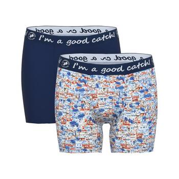 A Fish Named Fred Rio de Janairo Marine Blauw/Print Boxershort