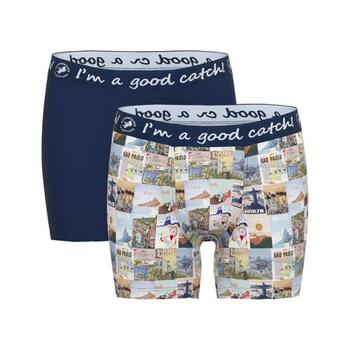 A Fish Named Fred Brazil Marine Blauw/Print Boxershort
