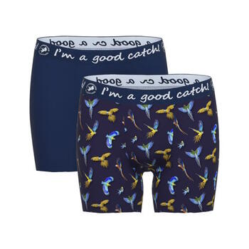A Fish Named Fred Parrot Marine Blauw/Print Boxershort