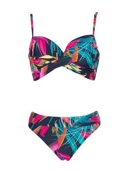 Bomain Bali Marine Blauw/Print Bikini Set